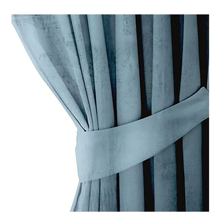 !Ösenvorhang Velvet Polyester - Blau - 140 x 270 cm